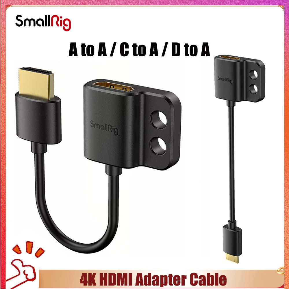 Ультратонкий Кабель-адаптер SmallRig 4K HDMI от A до A/C к /D для BMPCC и 6K/для Sony A7SIII/для Panasonic |