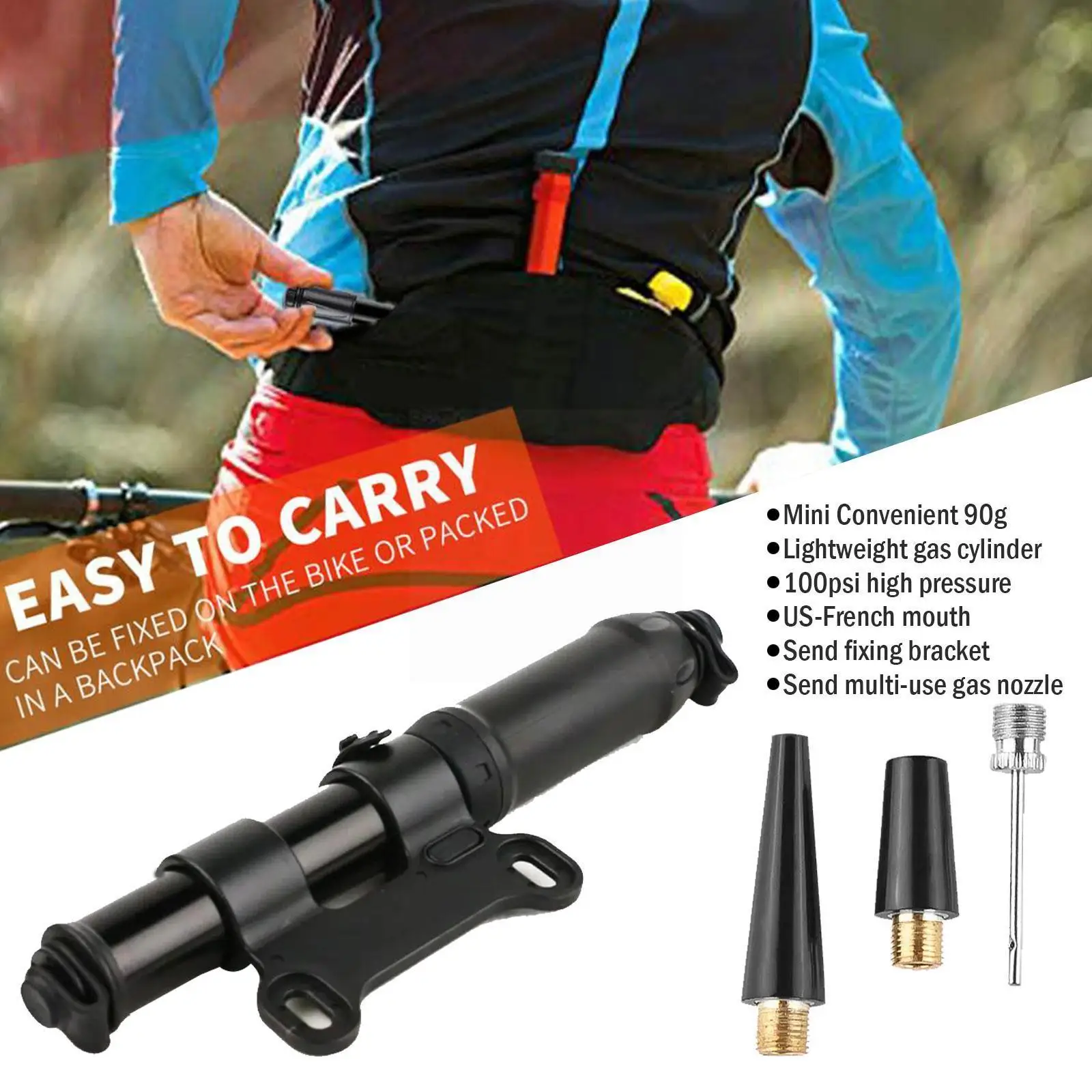 

Mini Portable MTB Bike Pump Mini Cycling Tire Inflator Air Pump Mountain Bicycle Road Pump Hand Bike Accessories M7G1