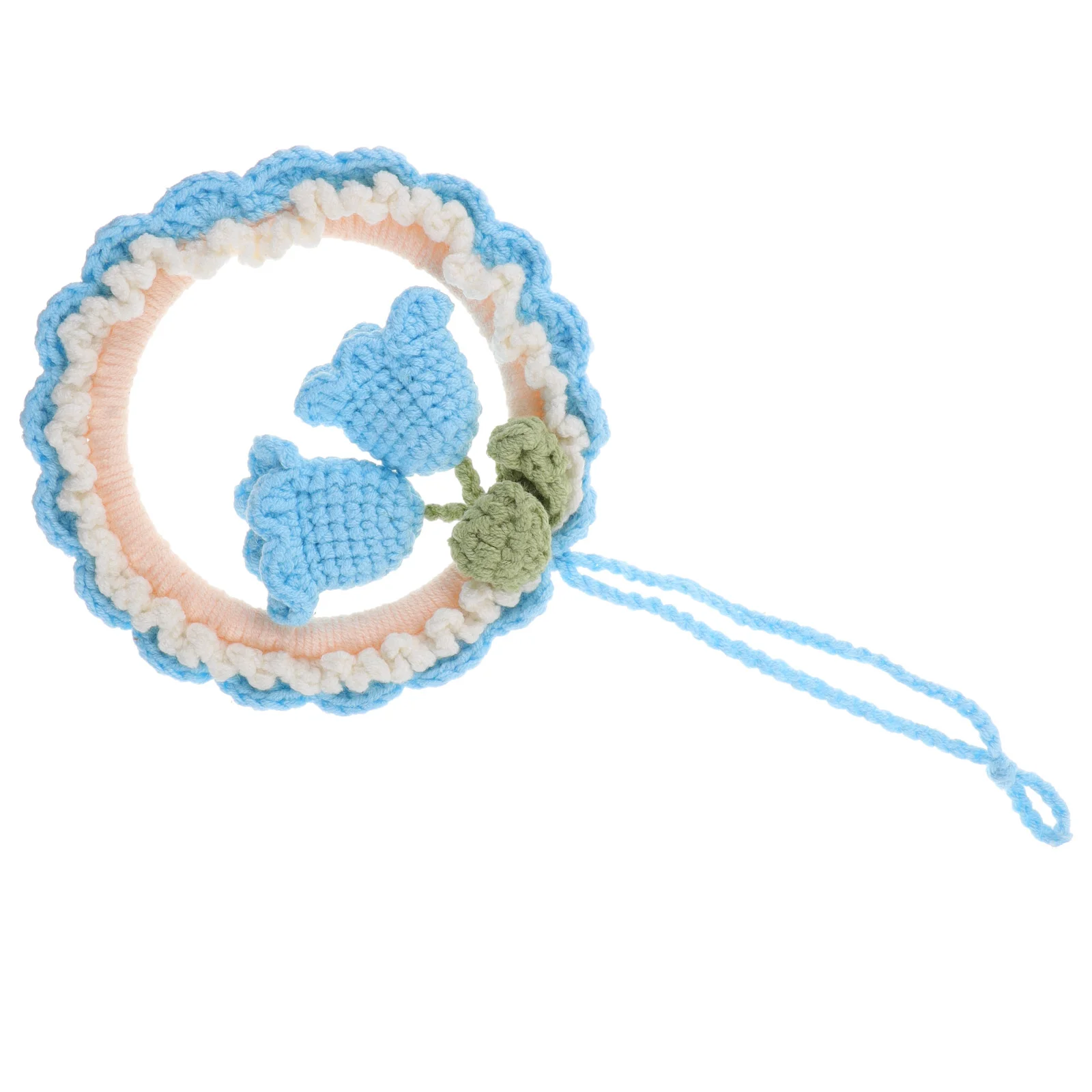 

Car Hanging Ornament Flower Shape Knitting Car Mirror Hanging Decoration