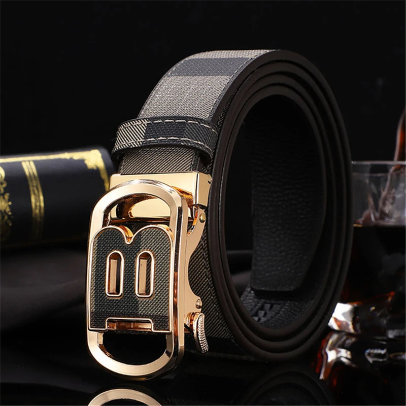 2023 Famous Brand Belt New Male Designer Automatic Buckle Cowhide Leather men belt Luxury belts for men Ceinture Homme