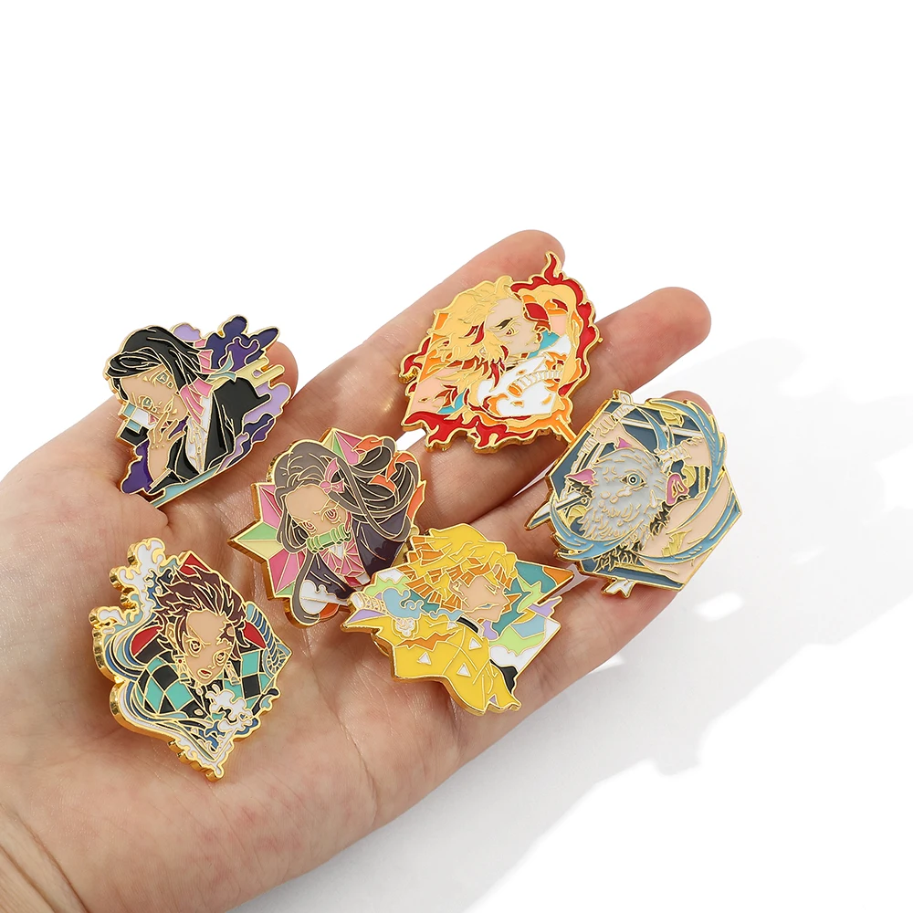 Эмалированные металлические значки Agrippa манга рассекающий демонов киметасу No Yaiba