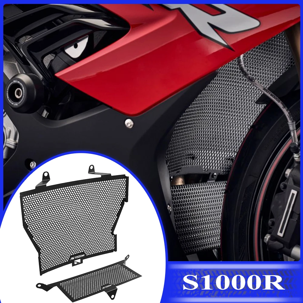 

Motorcycle Accessories Radiator Grille Guard Cover Oil Cooler Guard Set For BMW S1000R S 1000 R 2013-2016 2017 2018 2019 2020
