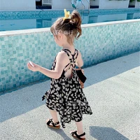 girls floral korean style suspender dress kids clothes flower girl dresses baby girl clothing 2 year old baby girl clothes