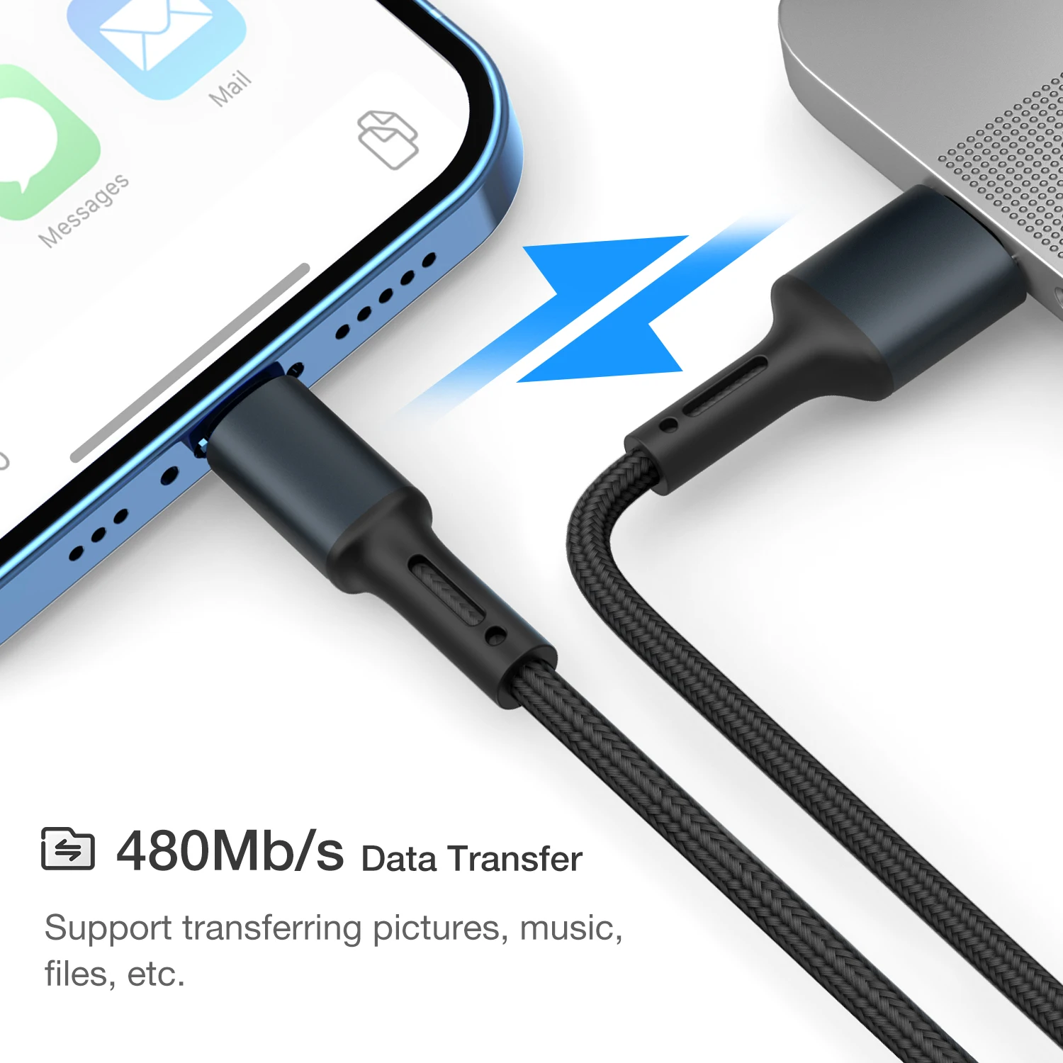 USB-кабель для iPhone 12 13 11 Pro Max Xs XR X 8 7 6 6s Plus Apple iPad 3A шнур быстрой зарядки и передачи