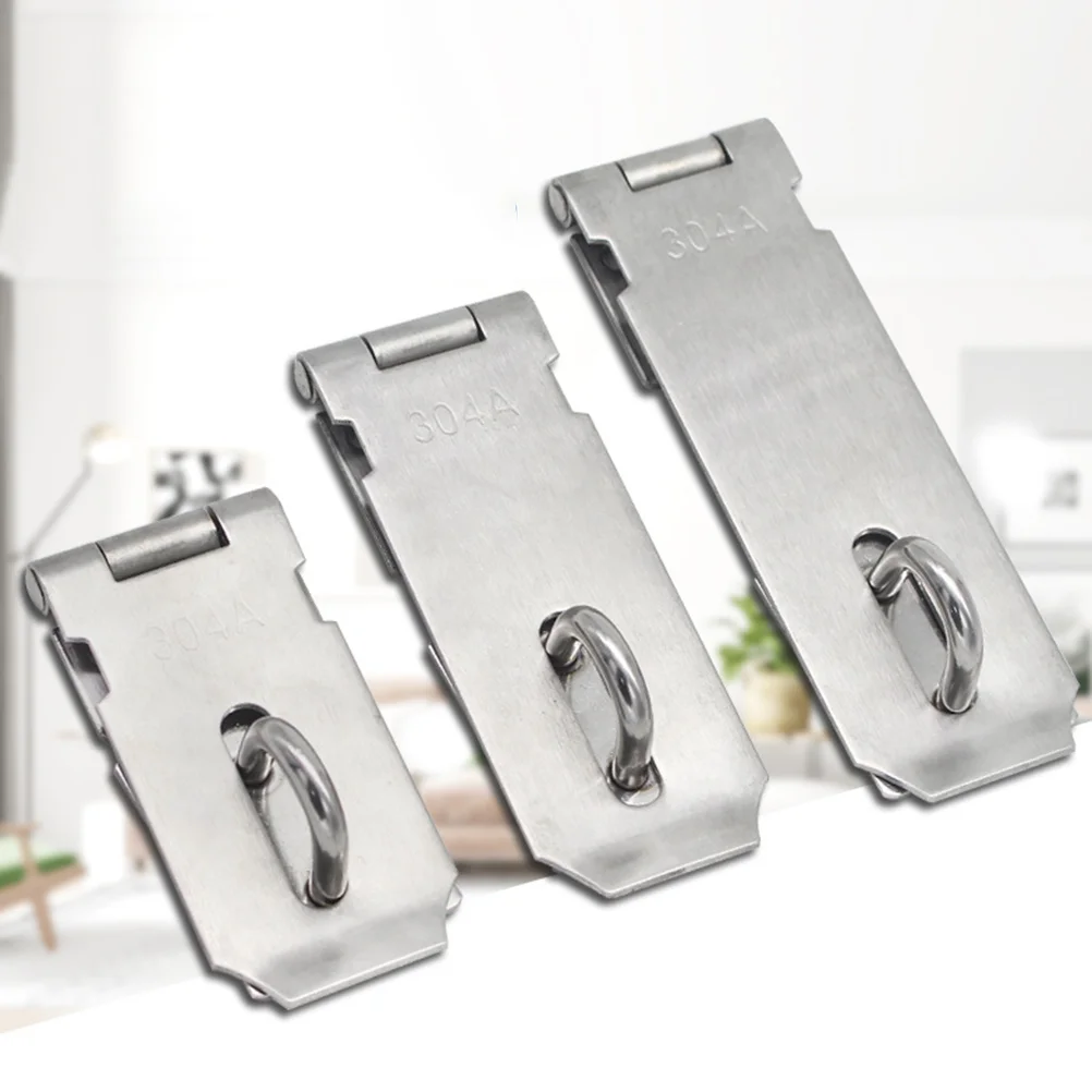 

2Pcs 3 Inches Padlock Hasp Door Clasp Hasp Lock Latch Stainless Steel Lock for Fastening Gate Cabinet Door Mini bolt crafts