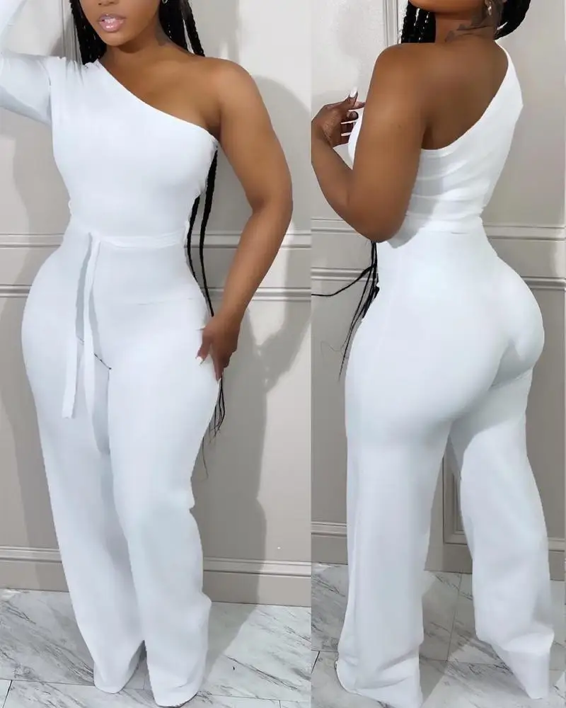 2023 Spring Women's New Sexy Jumpsuit, Casual Adjustable Waistband Stretch Jumpsuit Women