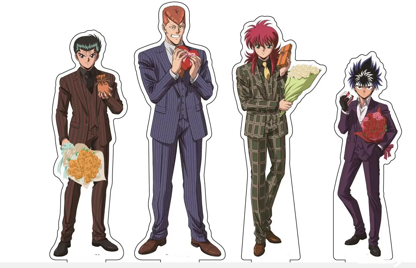 

Фигурка Yusuke Kazuma Kurama Hiei, стоящая кукла YuYu Hakusho, фотопластина, игрушки для