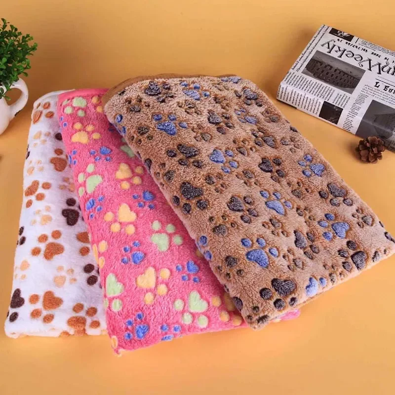 

Dog Claw Towel Rug Pet Mat dog Bed Winter Warm Cat coral velvet Towel Blanket Sleeping Cover Towel cushion pet supplies