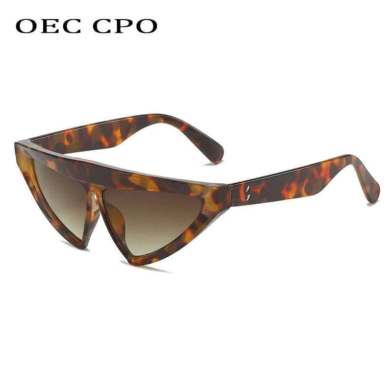 

OEC CPO Vintage Cat Eye Sunglasses New Women Men Brand Designer Triangle Sun Glasses Female Trends Punk UV400 Shades Eyewear