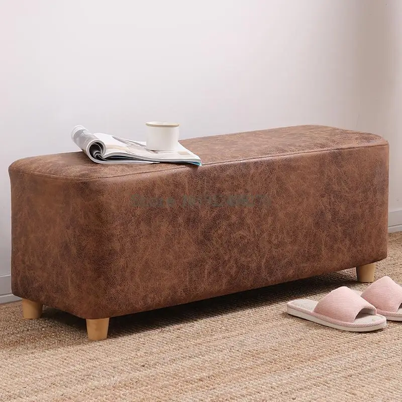 Solid wood shoe changing stool household wearing bed tail sofa entrance clothing store fitting room |