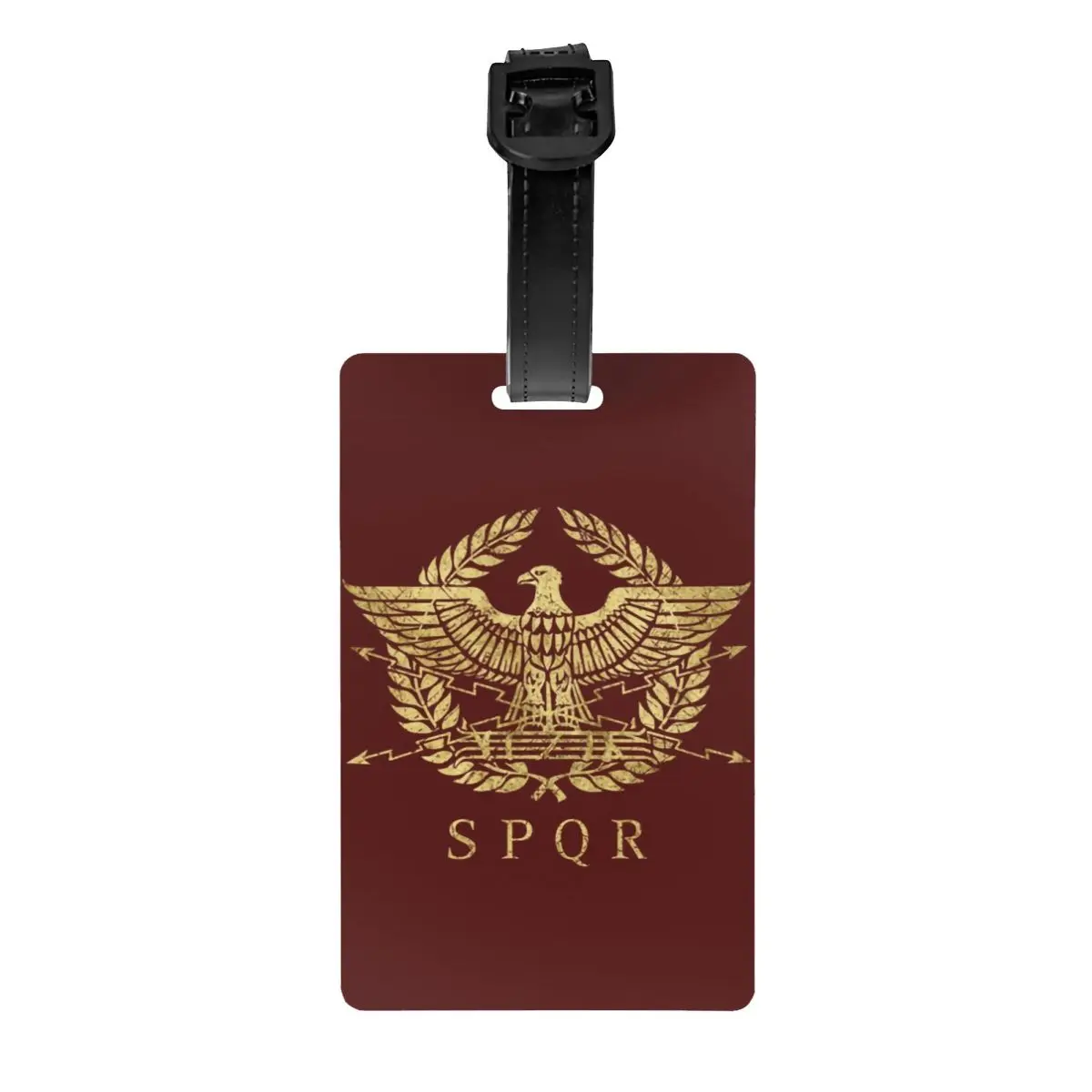 

Custom Roman Empire Eagle Emblem Luggage Tag With Name Card Italy Italian Pride Privacy Cover ID Label for Travel Bag Suitcase