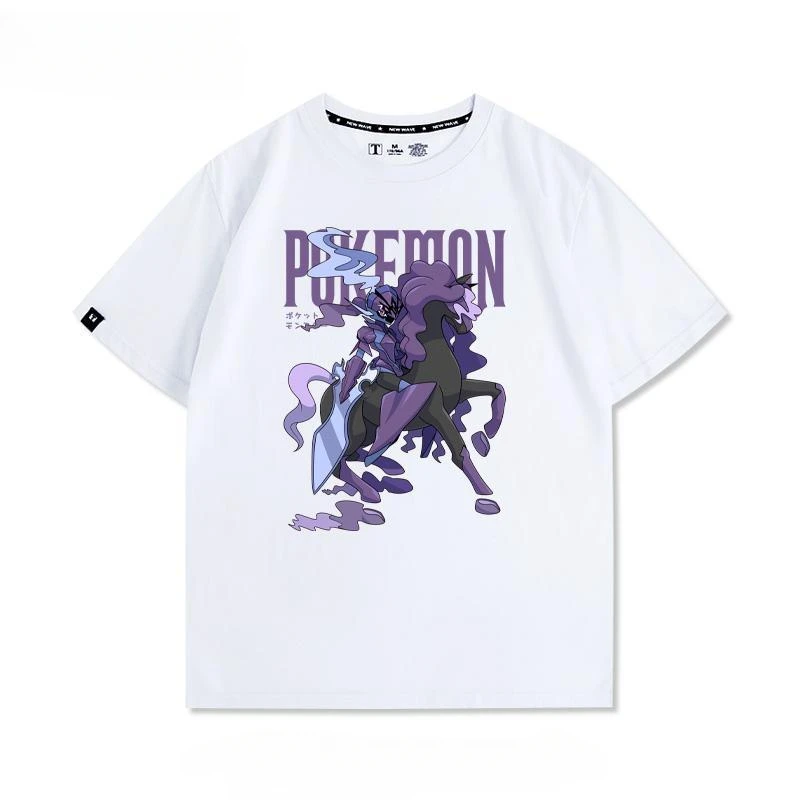 

Pokémon T-shirt Ghost Horse anime Periphery Summer men's clothing Cotton Clothes Loose trend Printing Short sleeves Wholesale