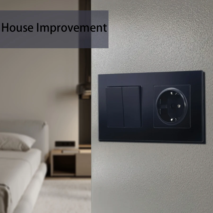 Немецкая настенная розетка европейского стандарта с французской вилкой USB-порта