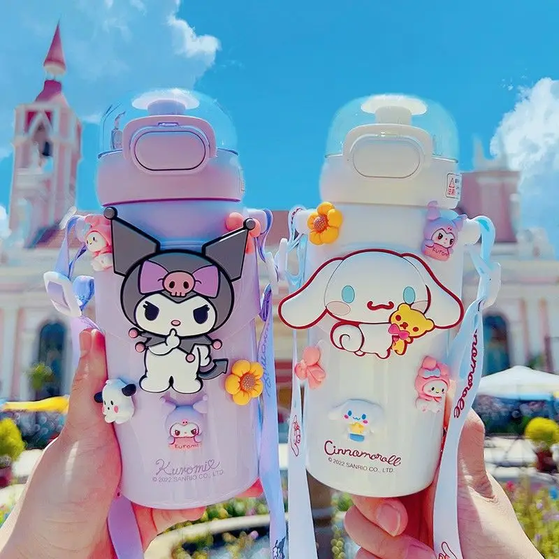 

Sanrio Clow M Straw Thermal Insulation Cup Girls Good-looking Student Water Cup School Dedicated Cute Children's Kettle