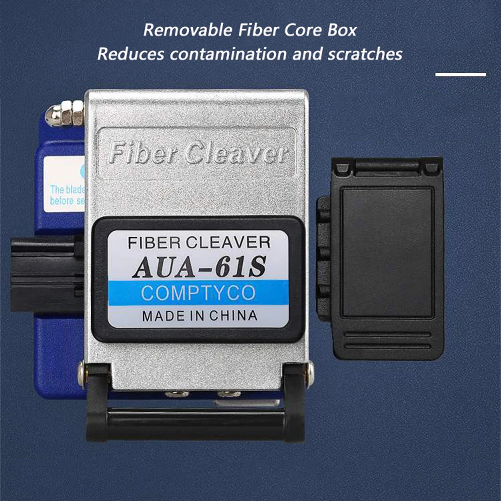 High Precision AUA-6S Fiber Optic Cleaver 16,000 Times Fiber Optic Cutting Tool With Core Collection Box