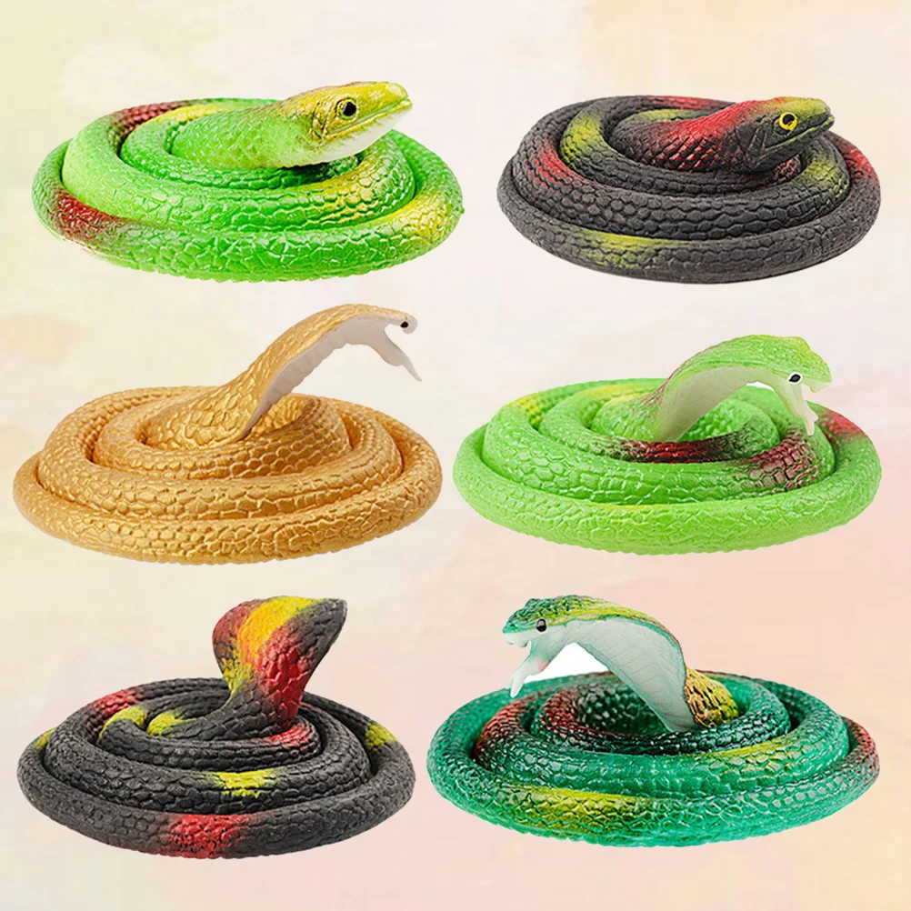 

Snake Toy Rubber Snakes Realistic Halloween Fake Pranks Prop Prank Scary Party Toys Simulated Trick Artificial Props Garden