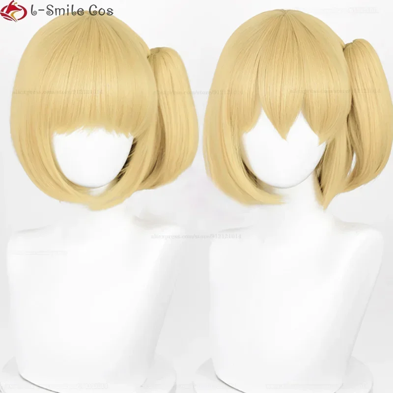 Аниме Хайкю!! Парик для косплея Yachi Hitoka 30 см короткие золотистые милые парики