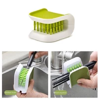 cleaning brushes u shaped double sided blade brush knife and cutlery cleaner fork chopsticks cleaning tool kitchen accessories