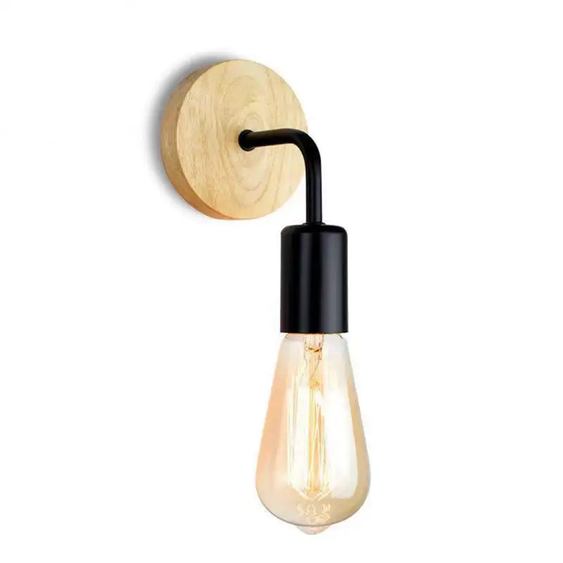 

Ретро прикроватная винтажная прикроватная лампа, промышленное бра E27, настенные светильники, Скандинавская деревянная светодиодная настенная лампа, для домашнего декора, лидер продаж 2023