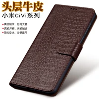 new luxury genuine leather phone cover for xiaomi civi kickstand holster case for mi civi phone cases protective full funda