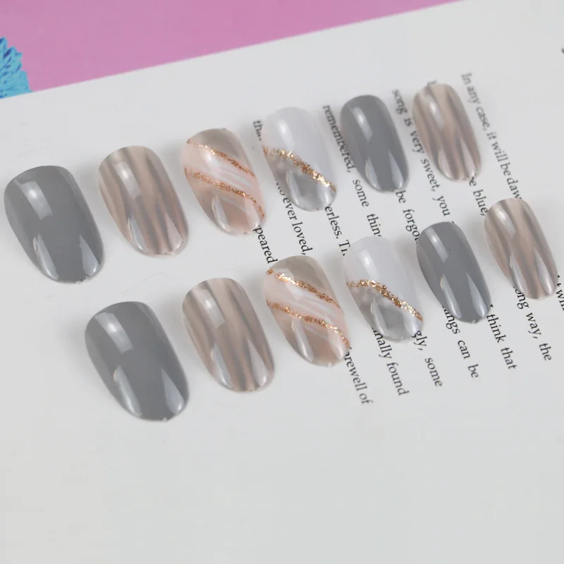 

24pcs Wearable Pink Press On Fake Nails Tips With Glue False Nails Design Lovely Girl False Nails With Wearing Tools For Daily