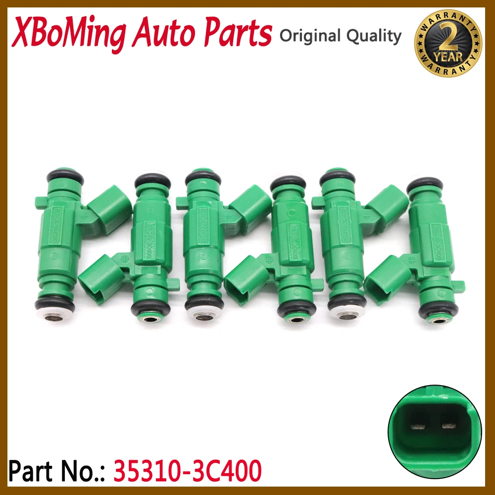

6pcs/lot 35310-3C400 High Quality Car Fuel Injector Nozzle For Hyundai Kia Sedona Sorento Santa Fe 3.5L V6 353103C400 FJ1106