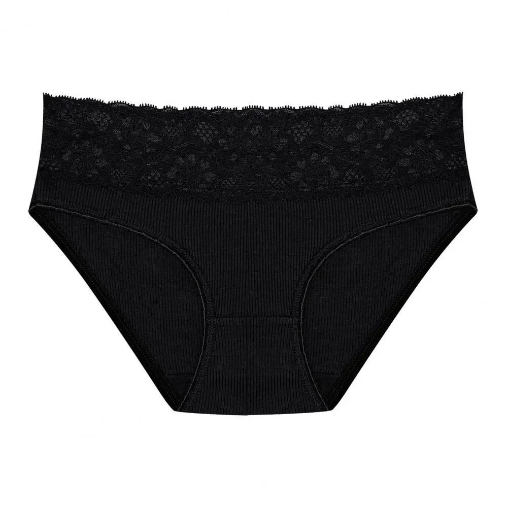 Эластичные бесшовные кружевные женские трусики с низкой талией женское