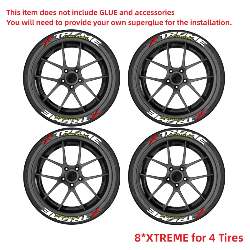 

Наклейки На Колеса XTREME 3D С Алфавитным Дизайном, Водонепроницаемые, Из ПВХ, Подходят Для Всех Типов Шин И Дисков