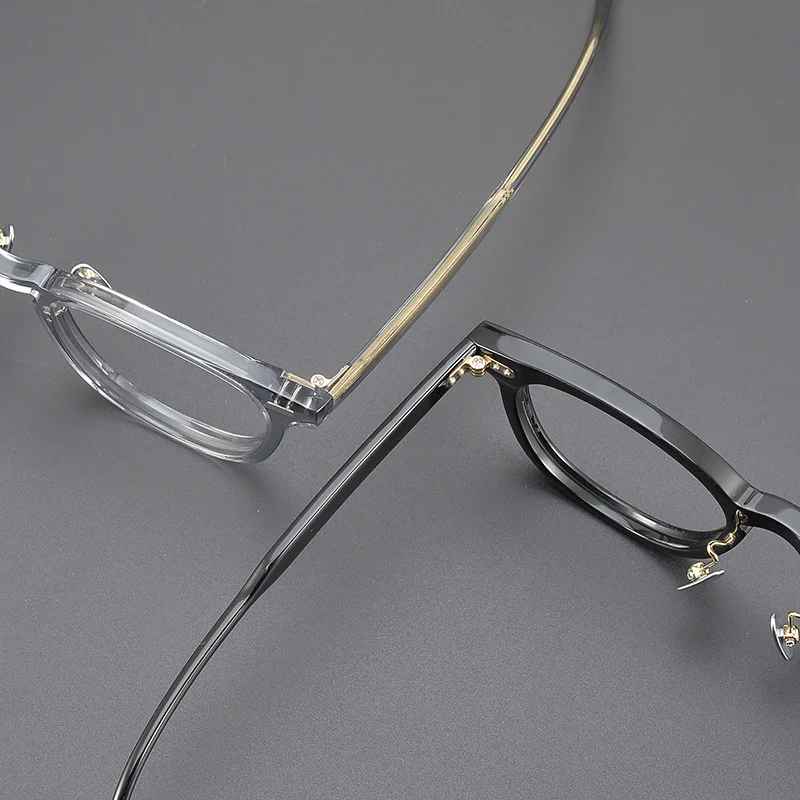 2024 Роскошные брендовые винтажные корейские круглые оптические очки в прозрачной