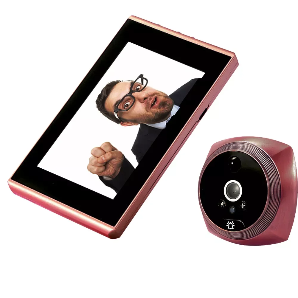 

Zoom Doorbell 4.3inch LCD Screen 1080P 4X Digital Camera Video Record 2500mAh PIR Support View Angle 160 Degree Door Bell