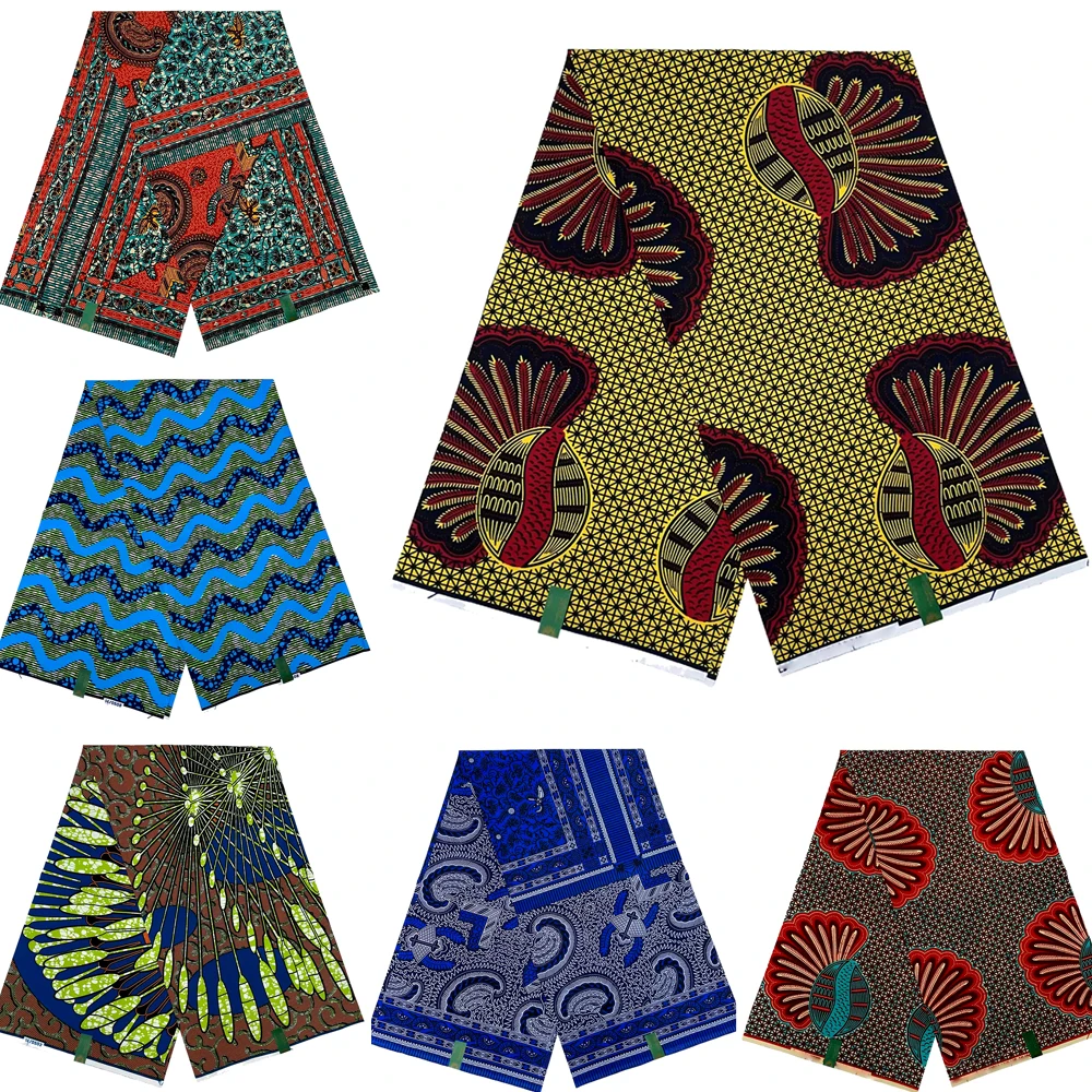 Высококачественная Настоящая Африканская восковая ткань из воска Анкары