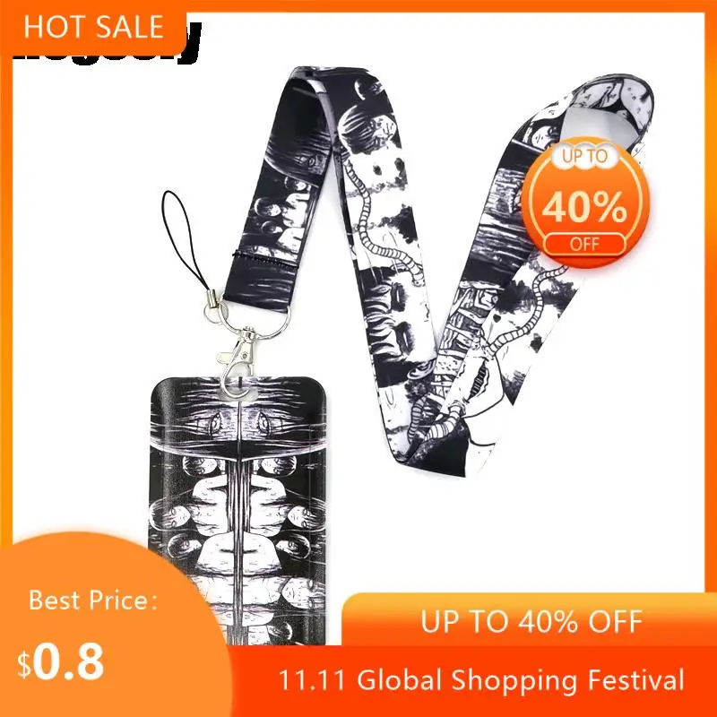 

Horror Anime Tomie Anime Lanyard Badge Holder ID Card Lanyards Mobile Phone Rope Key Lanyard Neck Straps Keychain Key Ring