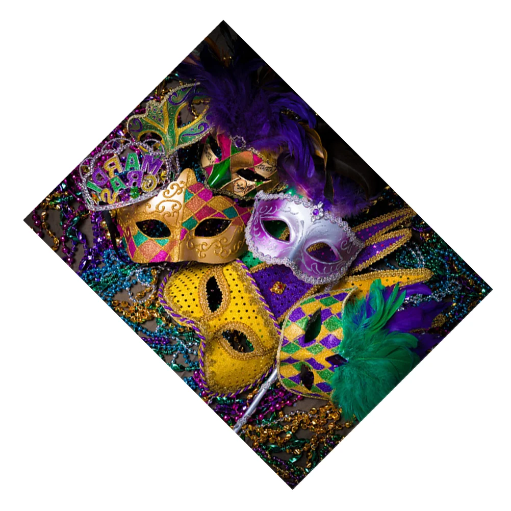 

Carnival Party Masquerade Backdrop Mask Pattern Background Carnival Party Decor