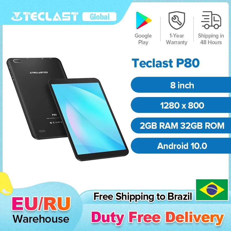 

Teclast P80 планшет, экран 8 дюймов, Android 1280x800, 2 Гб ОЗУ 32 Гб ПЗУ