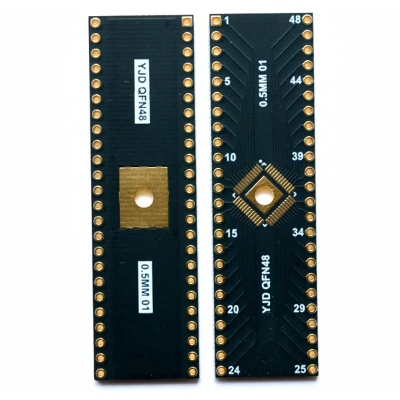 Фото 10 шт./лот, переходная плата QFN48 на DIP48, шаг 0,5 мм, SMD-адаптер №2