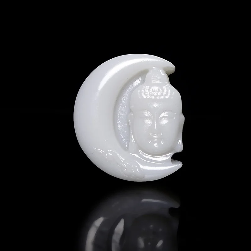 

Hot Selling / Hand-carve Hetian Jade Buddha Head Portrait Necklace Pendant Fashion Jewelry Accessories MenWomen LuckGifts1