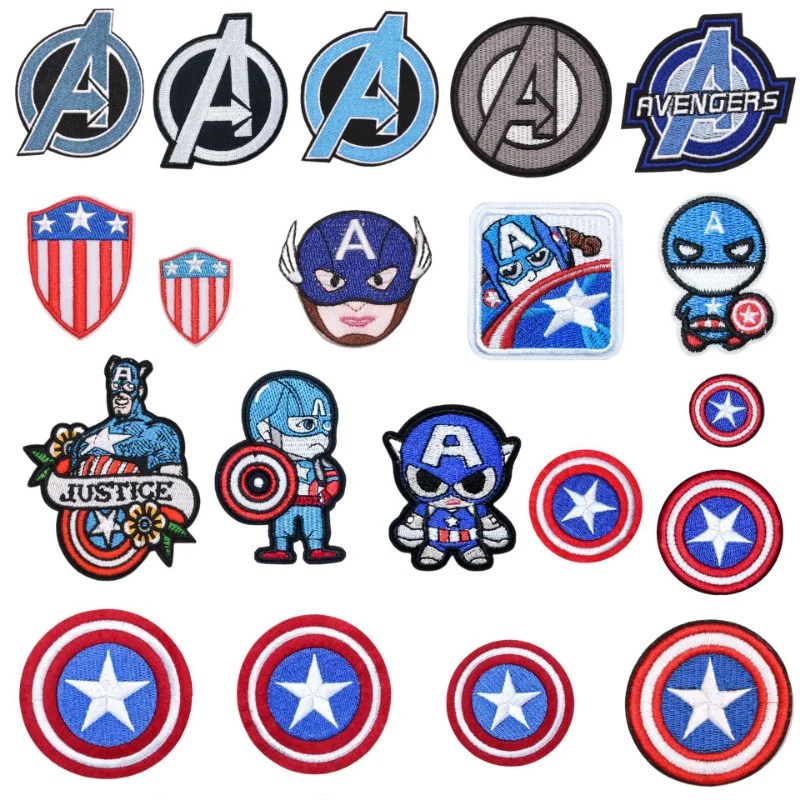disney-marvel-the-avengers-captain-american-cartoon-iron-on-heat-transfer-patches-stickers-clothes-accessories-children-gifts