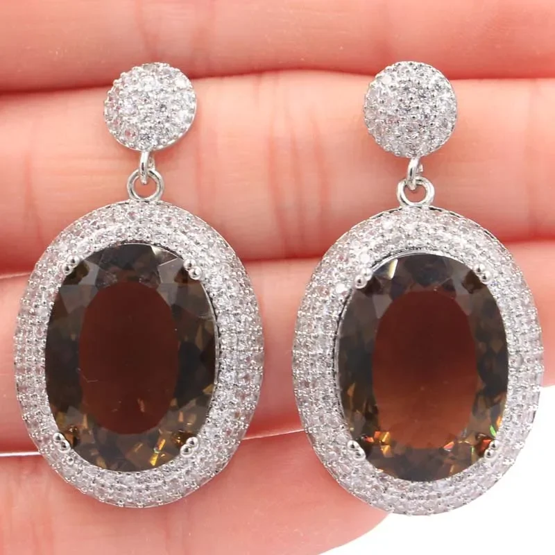 Длинные серьги из серебра 925 пробы 18 г