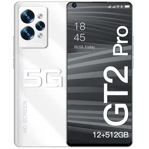 Глобальная версия GT2 Pro 12Gb Ram 512GB Rom телефоны 10core MT6889 32MP + 50MP 7,5 Infinity HD Screen разблокированный телефон на ОС Android
