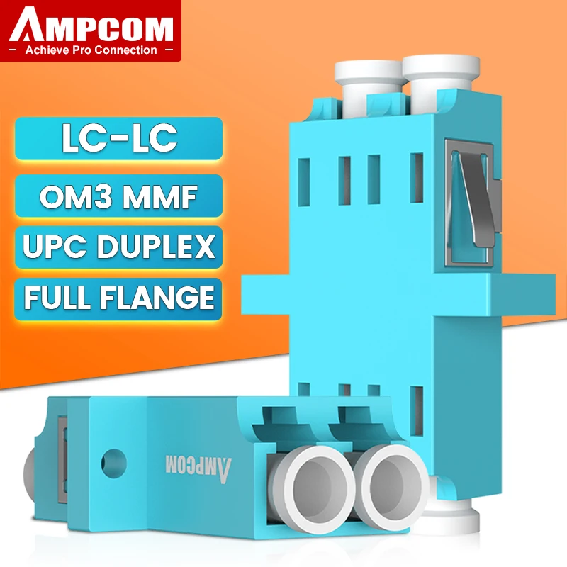 

AMPCOM LC SC Fiber Optical Coupler Duplex OS1 OS2 OM1 OM2 OM3 OM4 OM5 Singlemode Fiber Optic Adapter Female to Female APC UPC