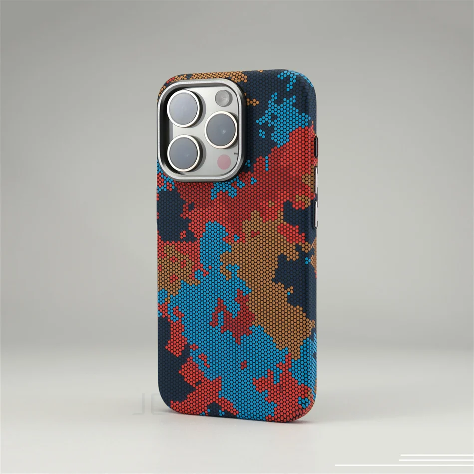 Роскошный Матовый камуфляжный чехол для iPhone 16 Plus 15 14 13 Pro Max металлическая кнопка