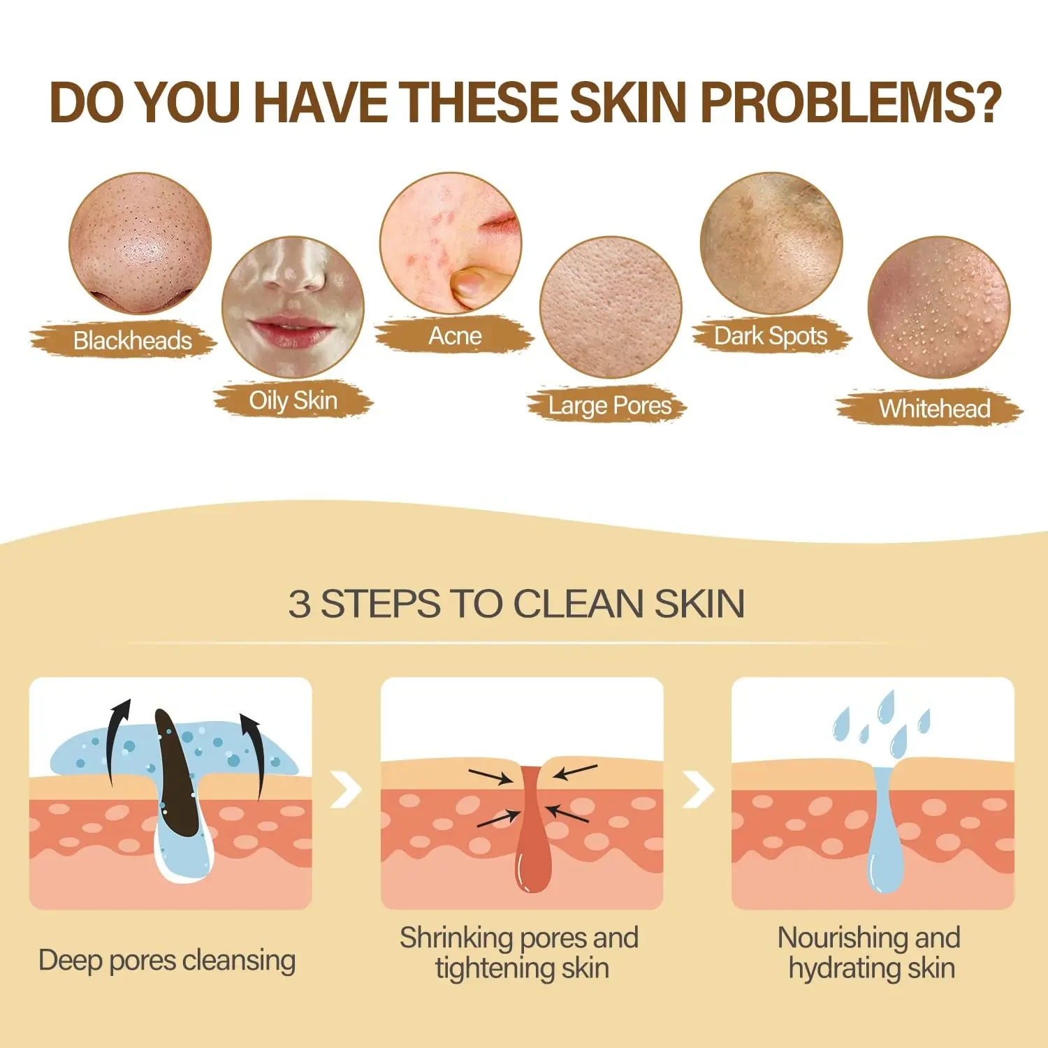 Увлажняющее средство для лица с куркумой контроль жирности Глубокая очистка