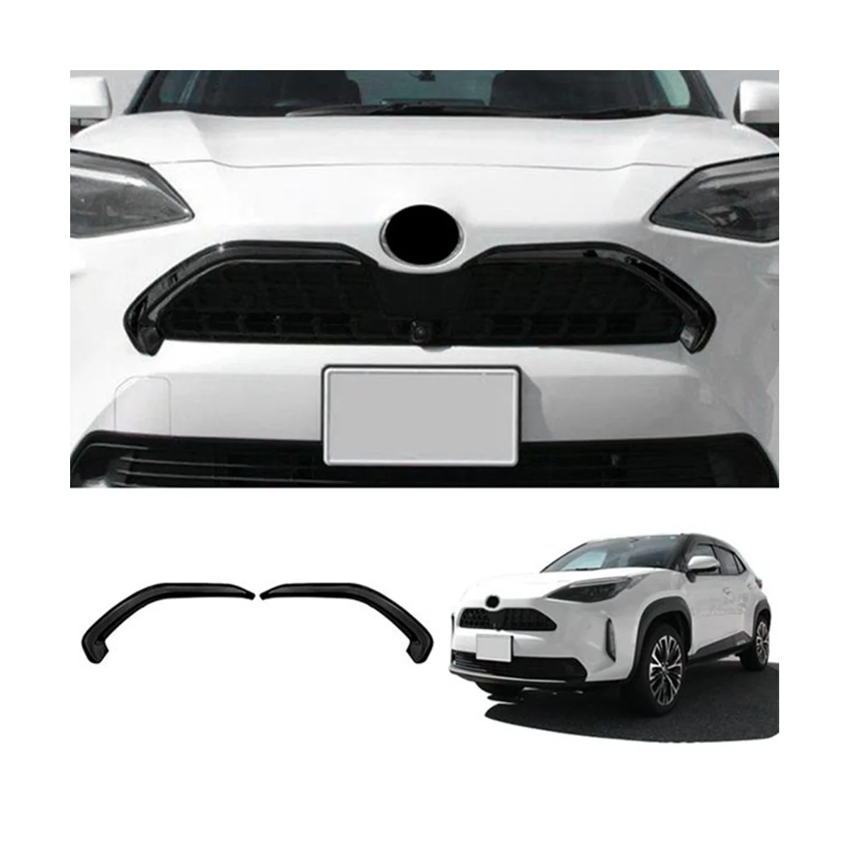 Для Toyota Yaris Cross 2020 2021 крышка переднего капота автомобиля гриль для губ молдинговая