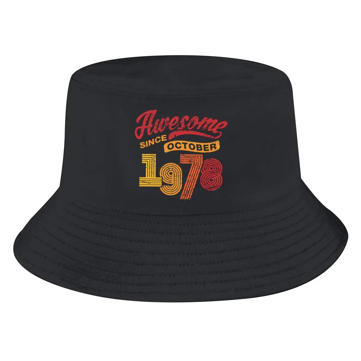 

Awesome Since October 1978 Unisex Bucket Hats 1981 Hip Hop Fishing Sun Cap Fashion Style Designed