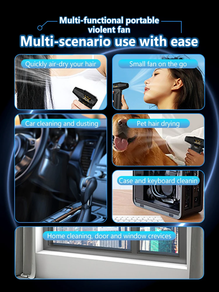 Новинка воздуходувка 130000 об/мин Турбовентилятор ручной мини-Турбовентилятор