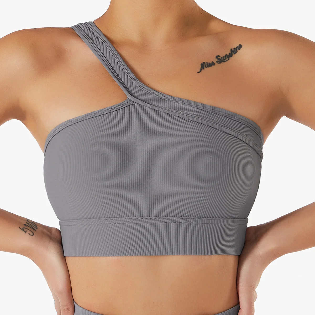2022 New Inclined Shoulder Straps Push Up Sport Tops,Yoga Bra for Women, Workout Crop Top,Shockproof Fitness Sportwear Vest