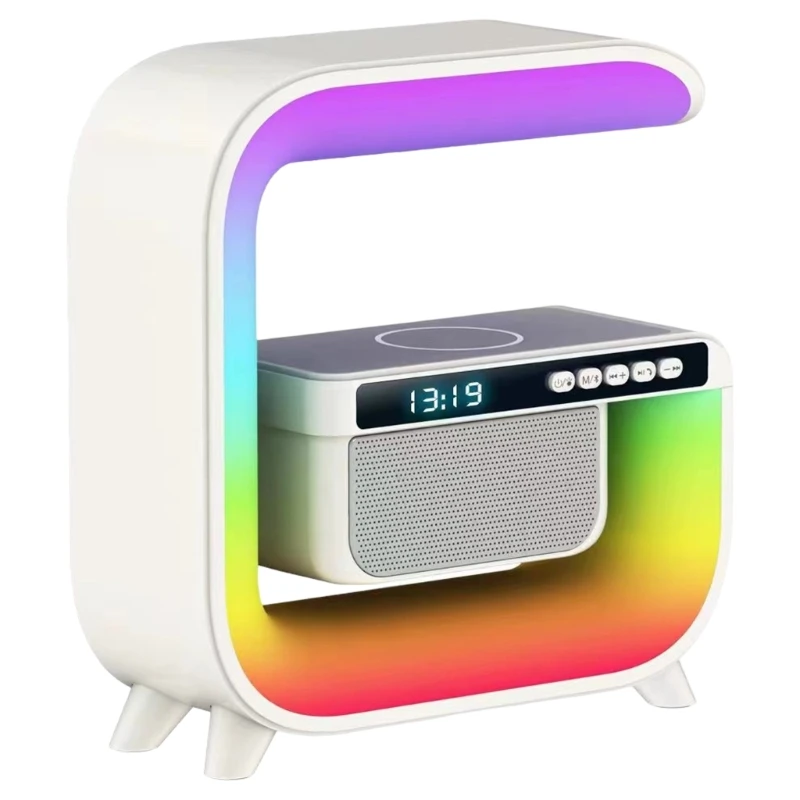 Настольная лампа прикроватная тумбочка и беспроводное зарядное устройство BT5.3