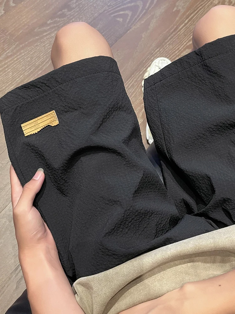 Спортивные шорты Seersucker мужские летние тонкие быстросохнущие брюки из вискозы