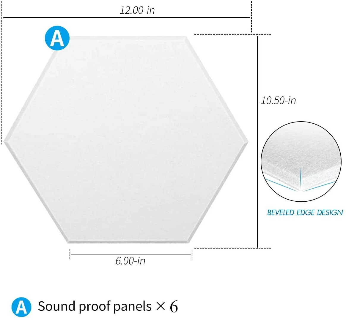 6 шт./упаковка акустические панели со скошенными краями |