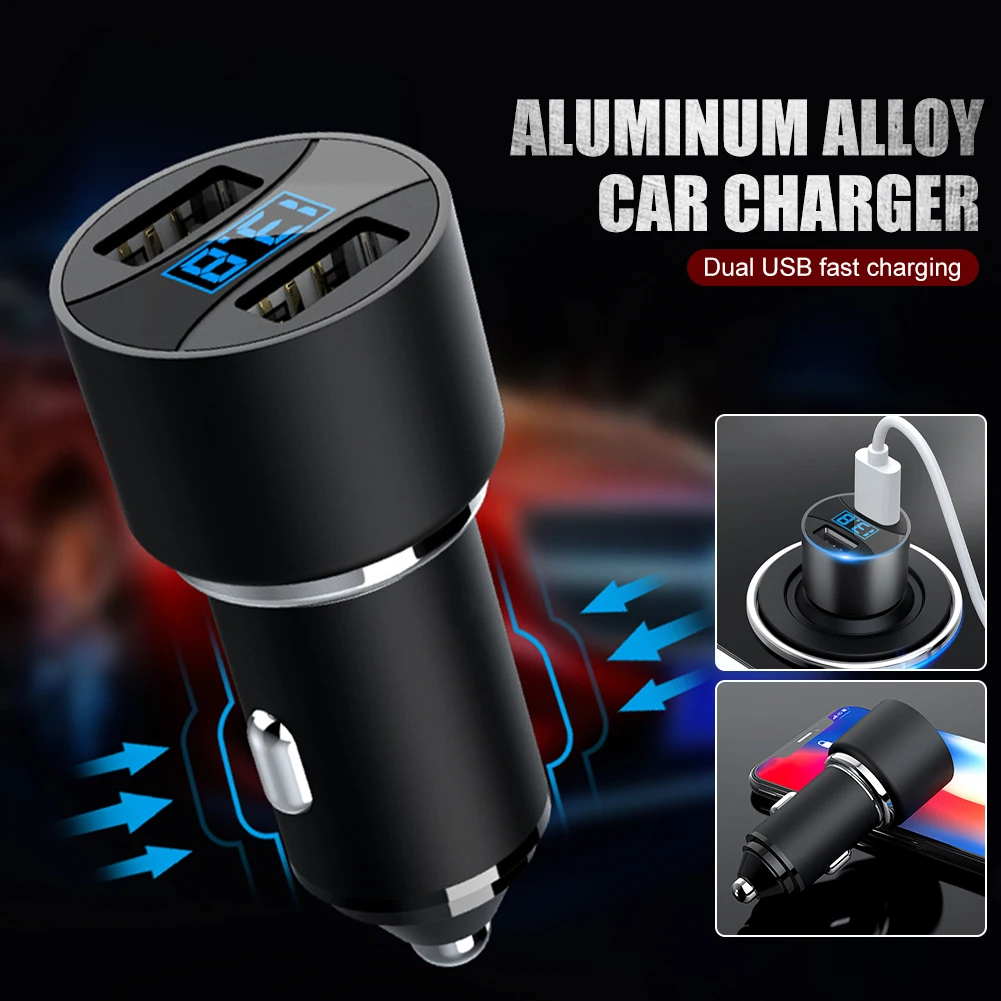 

Автомобильное зарядное устройство с двумя USB-портами, 4,8 А